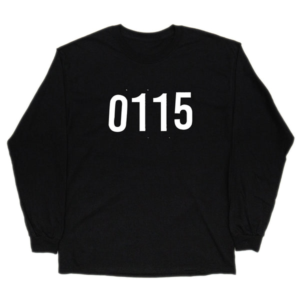 0115 Records - T-Shirts - 0115 Long Sleeve T-shirt (Black)