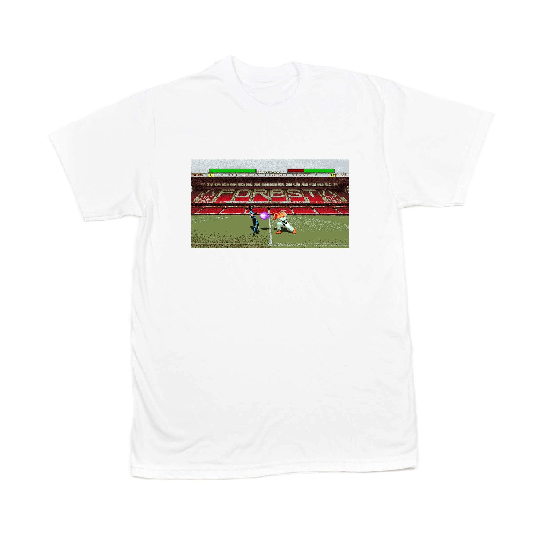 0115 Records - T-Shirts - 0115 x Olive Quarter - City Ground T-shirt (White)
