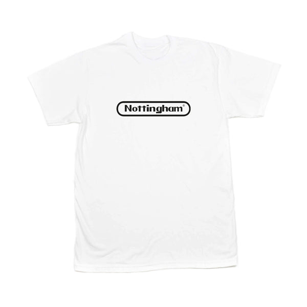 0115 Records - T-Shirts - Nottstendo T-shirt (White/Black)