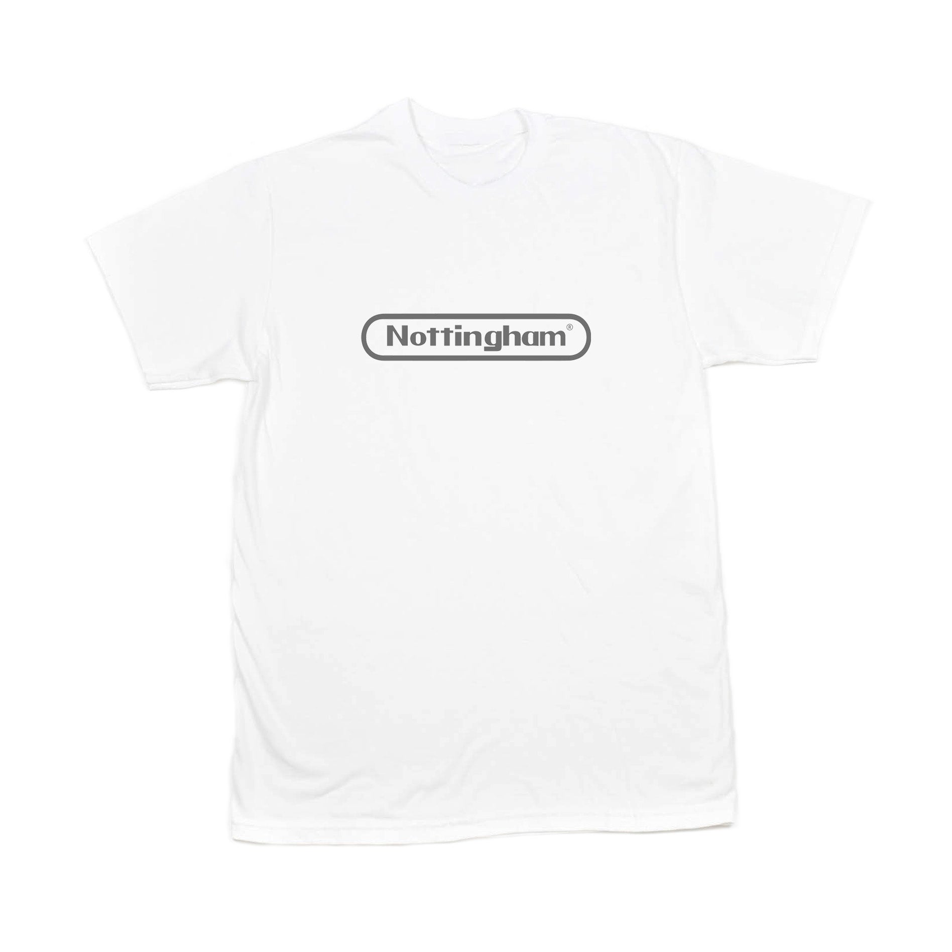 0115 Records - T-Shirts - Nottstendo T-shirt (White/Grey)